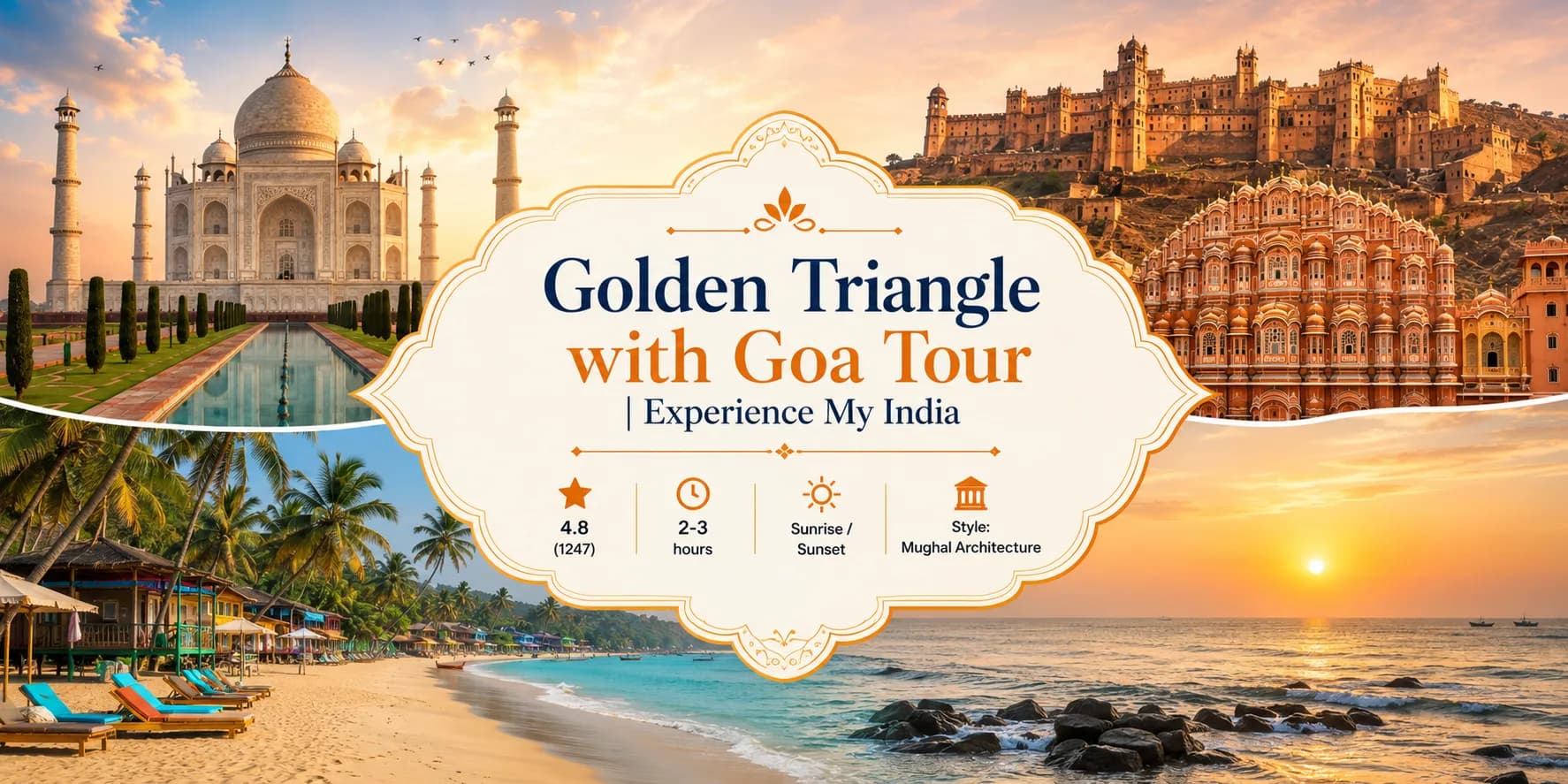 Golden Triangle with Goa Tour | Experience My India