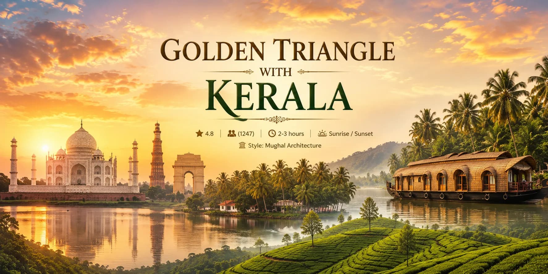 Golden Triangle with Kerala