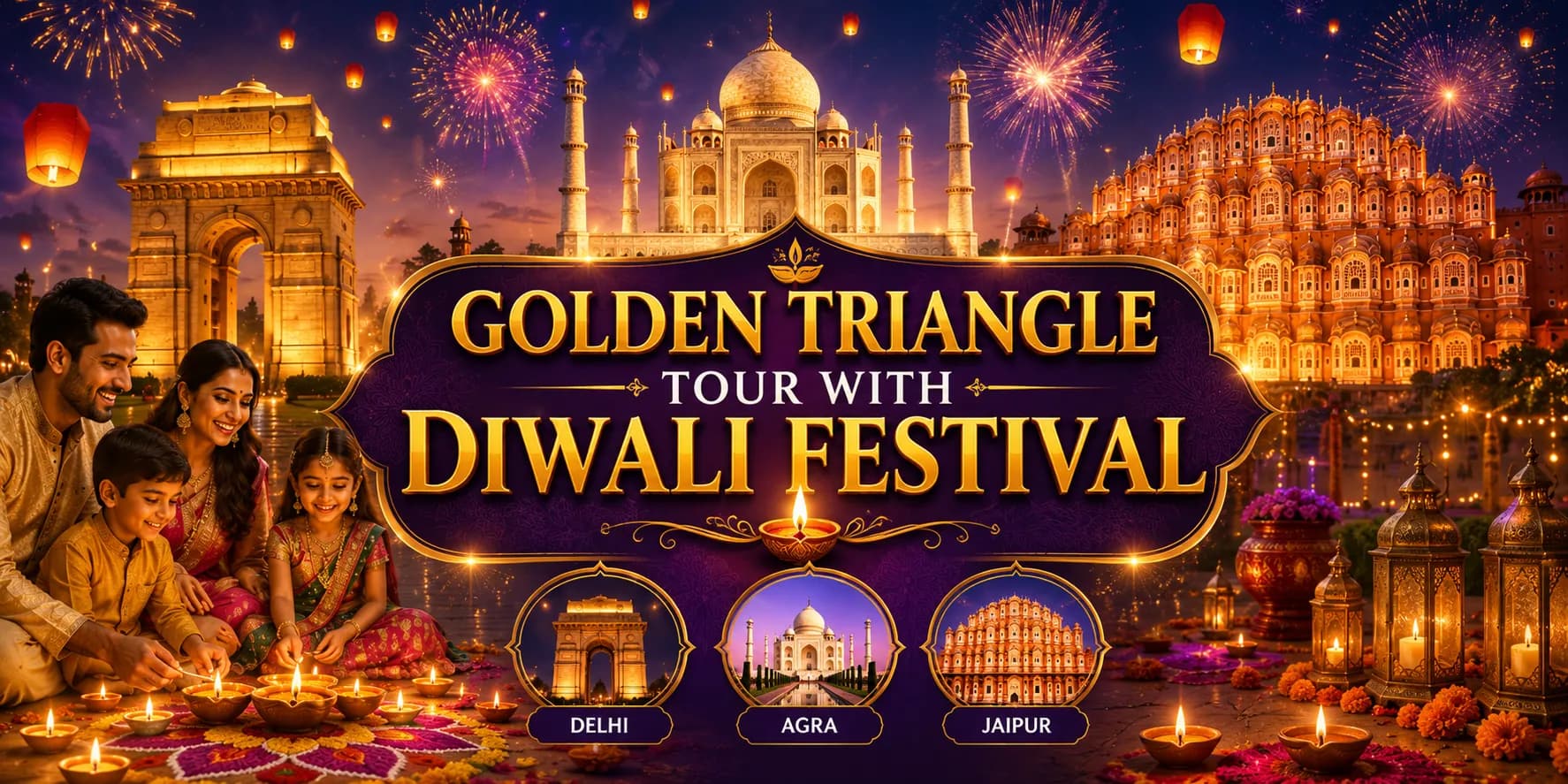 Golden Triangle Tour with Diwali Festival