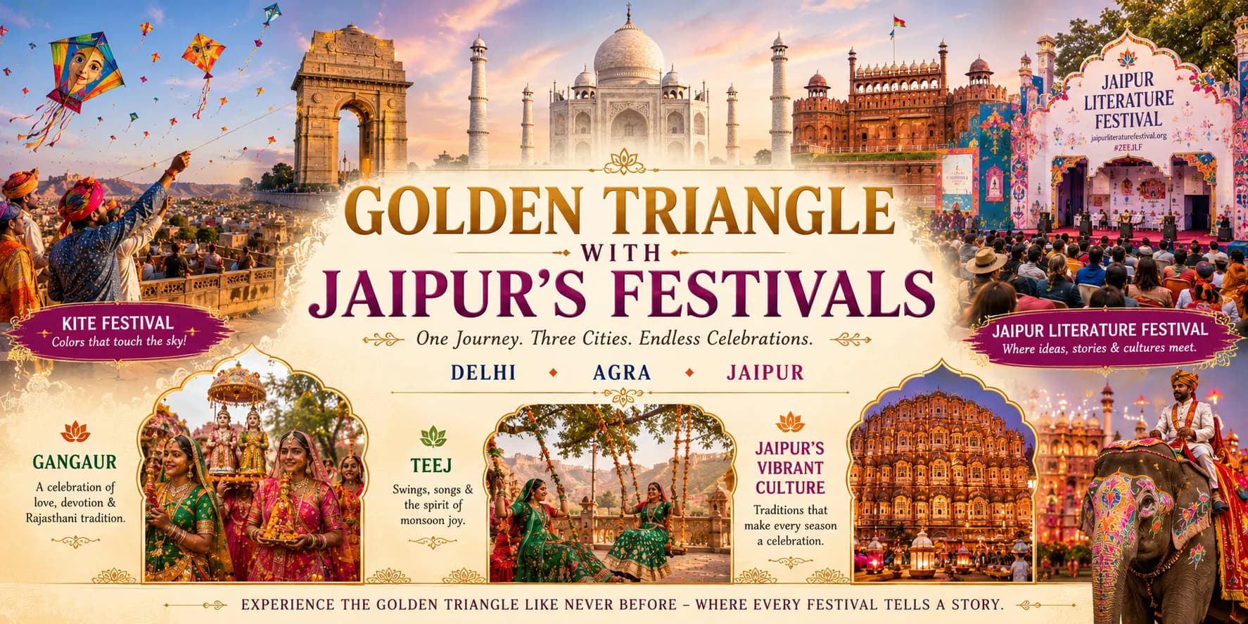 Golden Triangle with Jaipur's Festivals