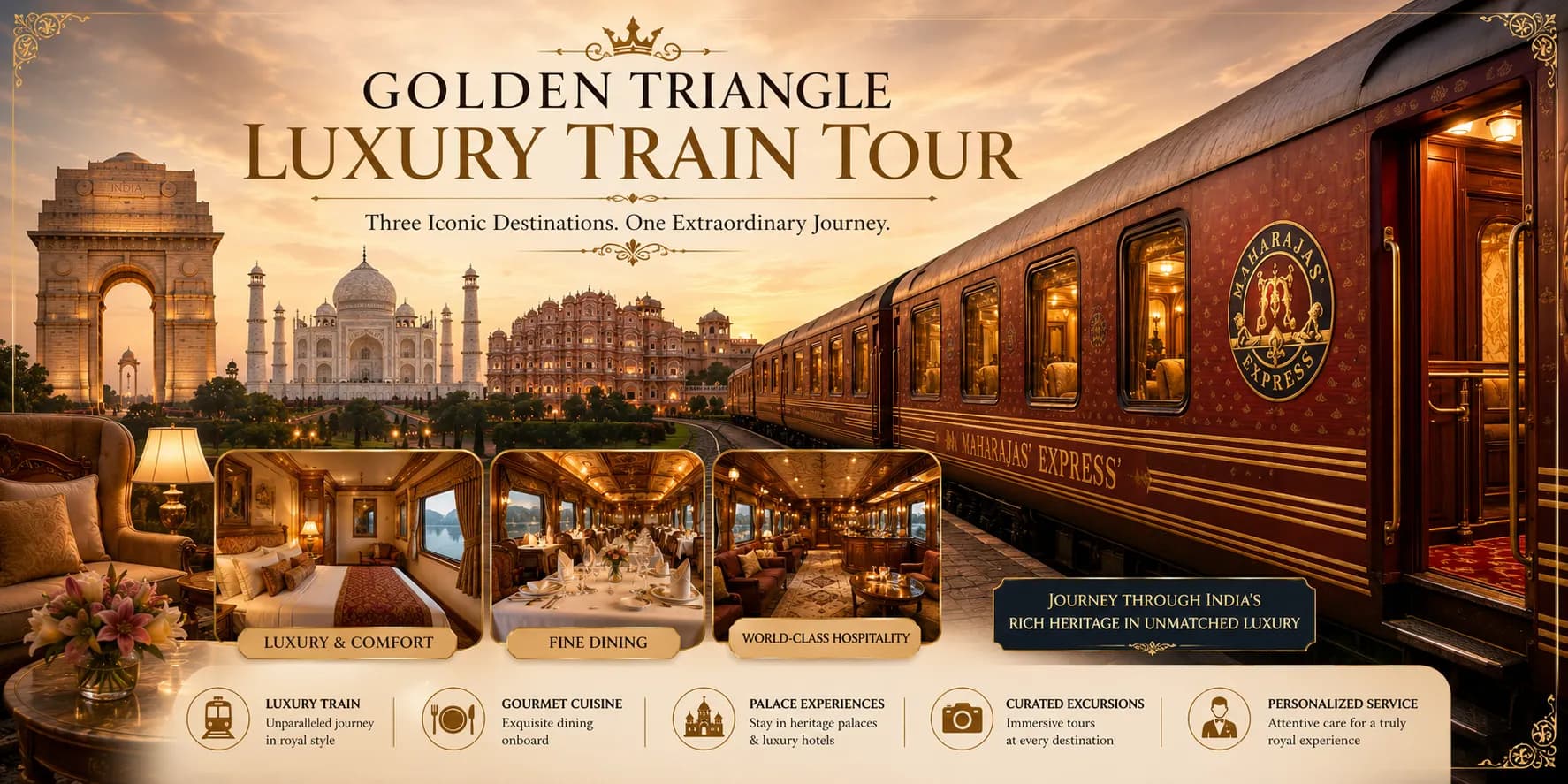 Golden Triangle Luxury Train Tour | Experience My India