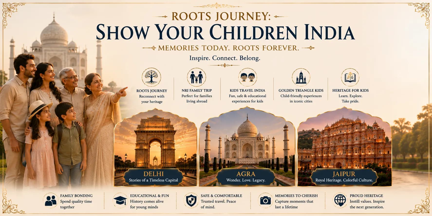 Roots Journey: Show Your Children India (Golden Triangle)