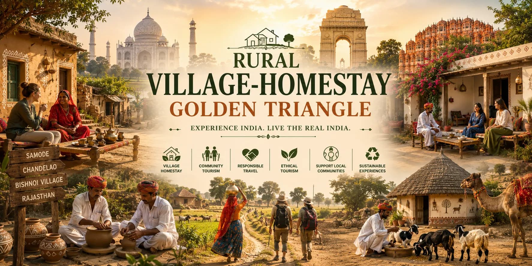 Rural Village-Homestay Golden Triangle | Experience My India