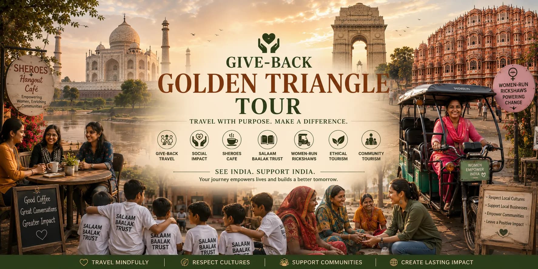 Give-Back Golden Triangle Tour | Experience My India