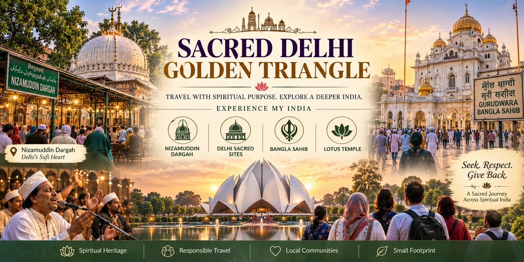 Sacred Delhi Golden Triangle | Experience My India