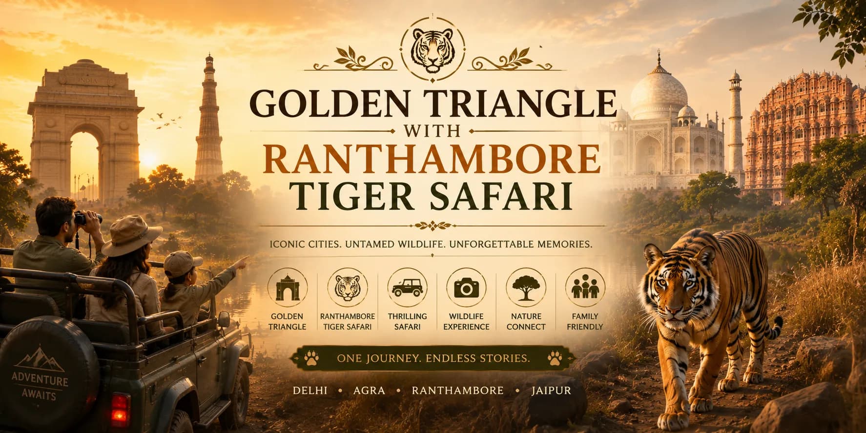 Wildlife-Focused Golden Triangle | Experience My India