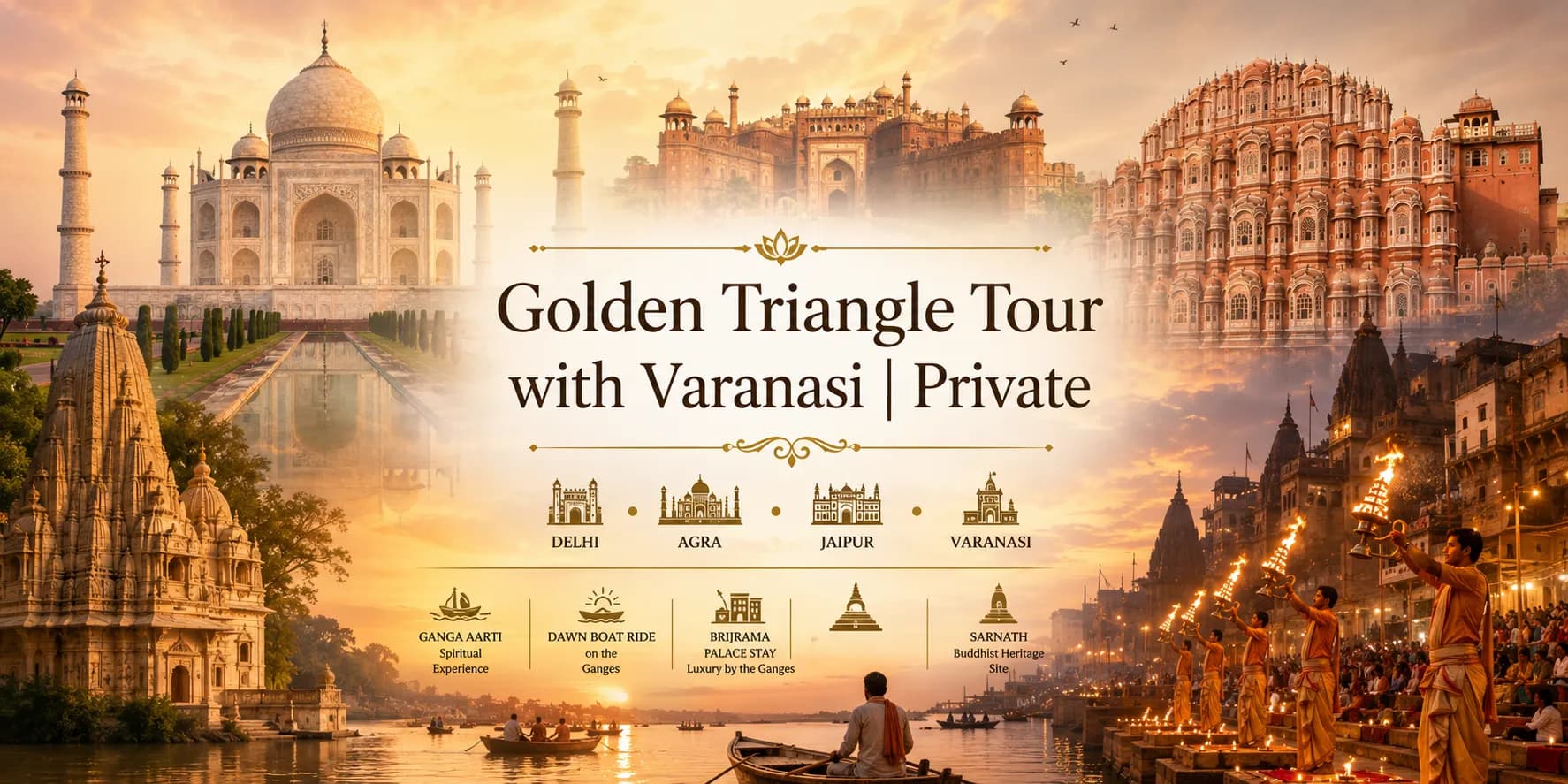 Golden Triangle Tour with Varanasi | Private